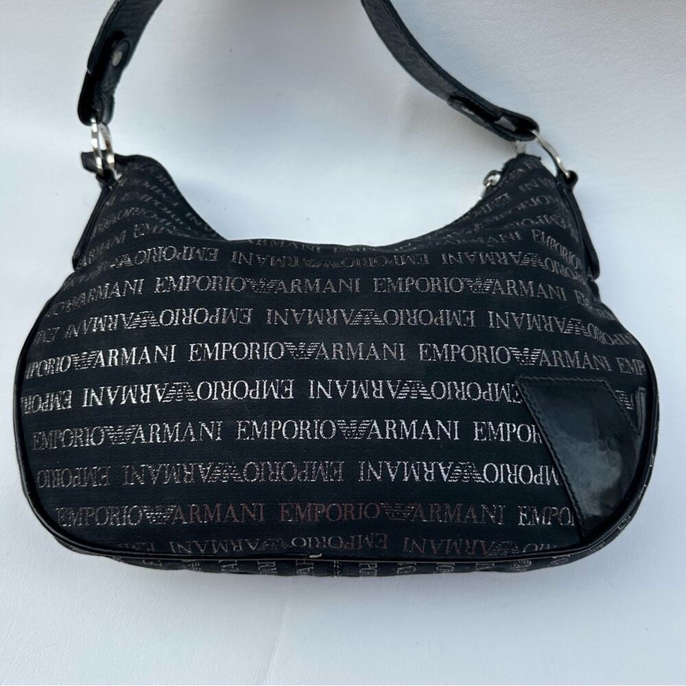 ARMANI EMPORIO shoulder bag in black with silver lettering - Picture 5 of 10